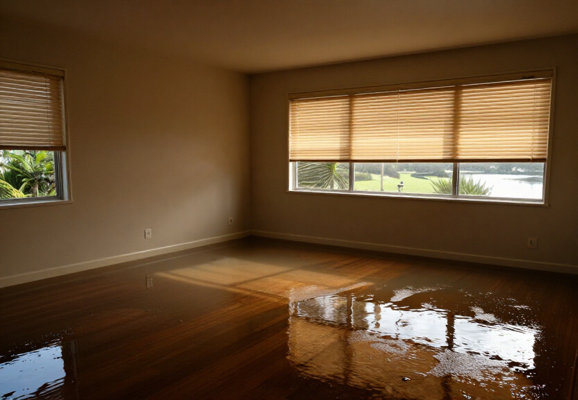 Water-damaged ceiling in Ramsgate Beach home with sagging and stains